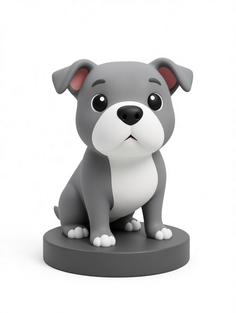 Cartoon Bulldog Figurine free 3D printable STL