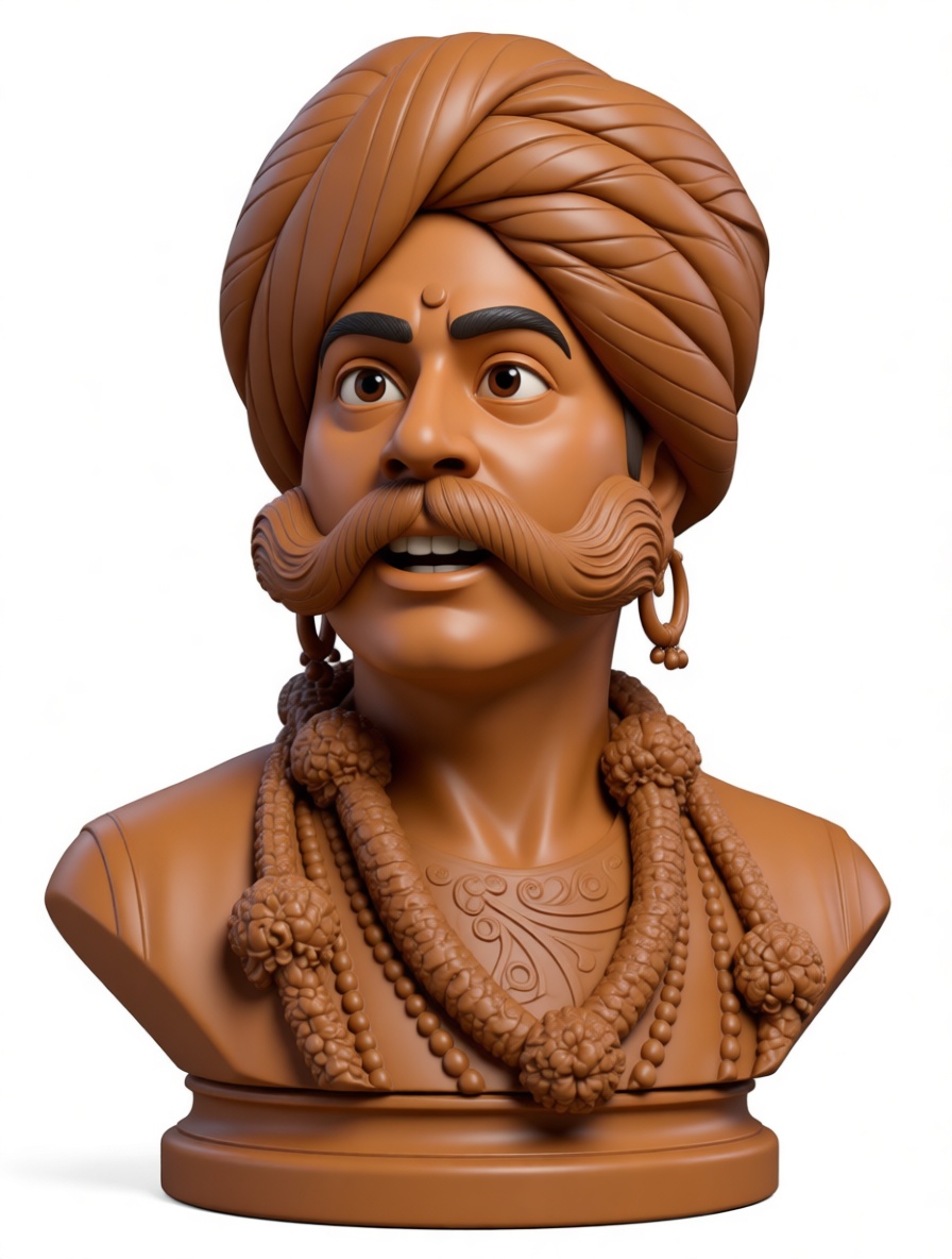 Maratha Warrior Bust free 3D printable STL