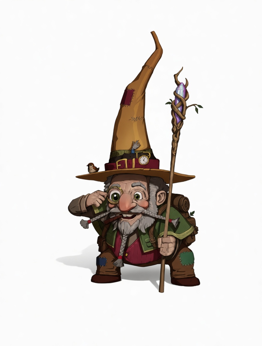 Gnome Wizard Figurine free 3D printable STL