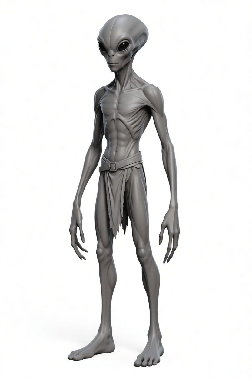 Grey Alien Figurine free 3D printable STL