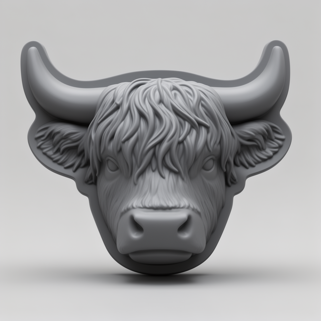 Highland Cow Head Dish free 3D printable STL