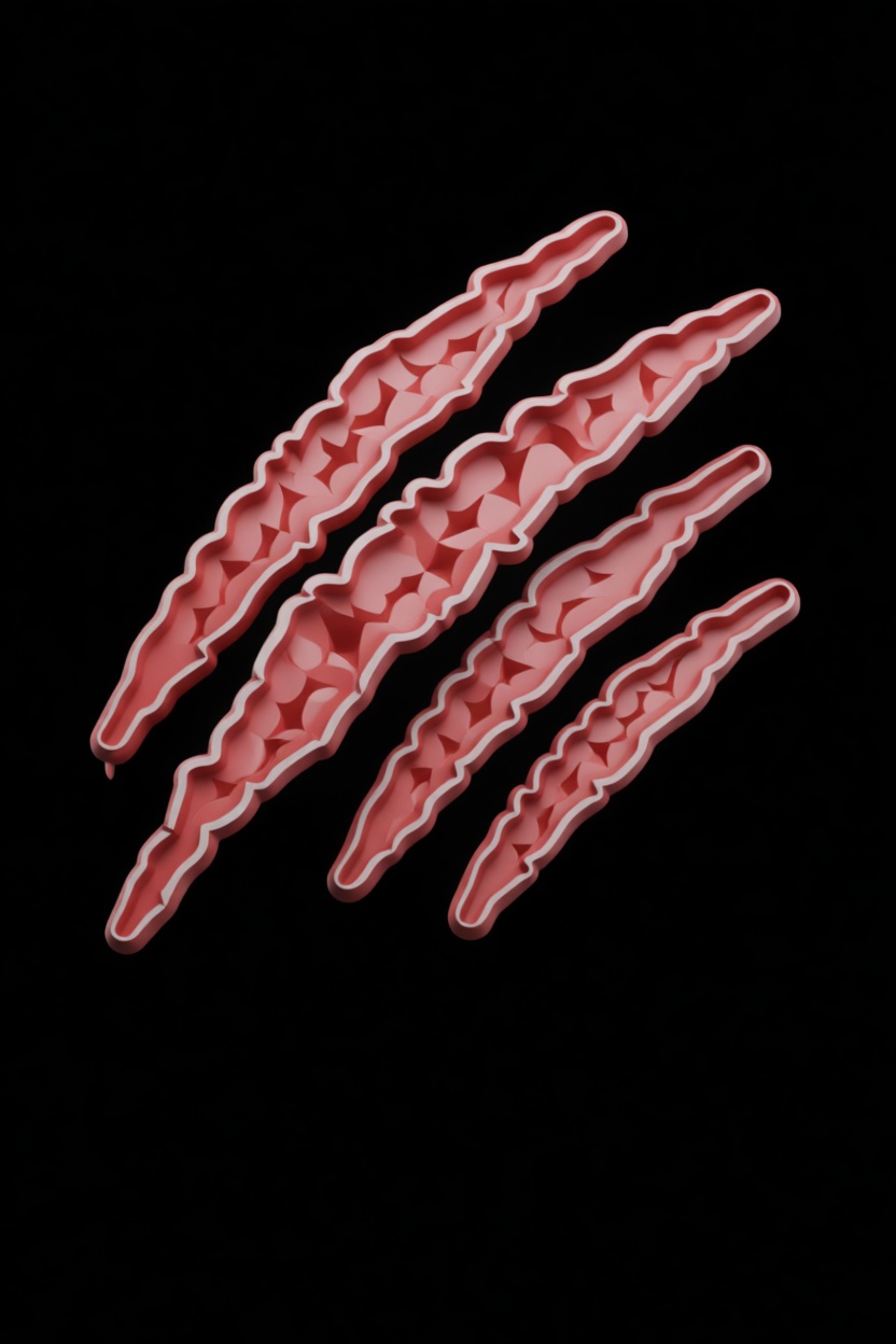 Claw Scratch Cookie Cutters free 3D printable STL