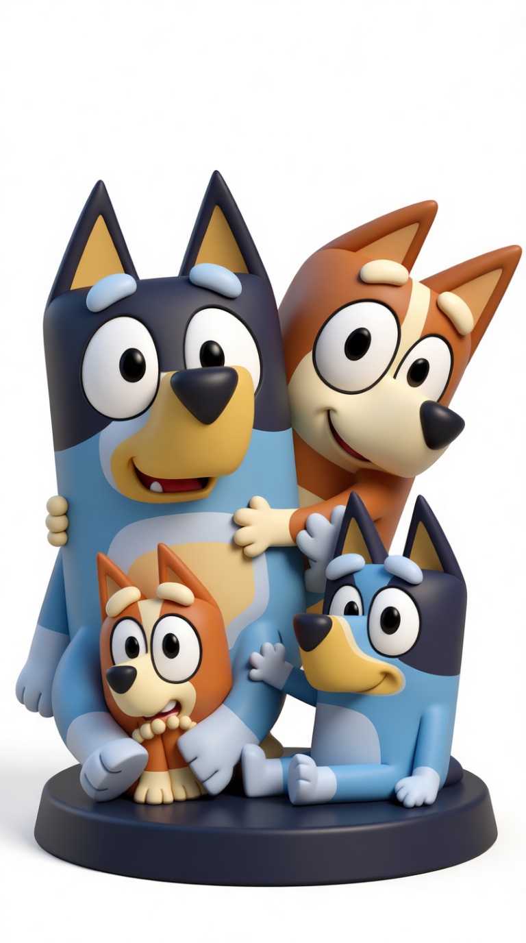 Bluey Family Figurine free 3D printable STL
