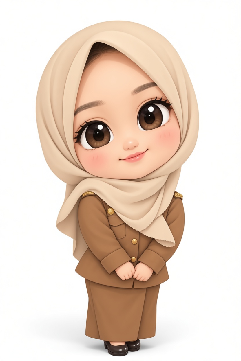 Cute Muslim Girl Figurine free 3D printable STL