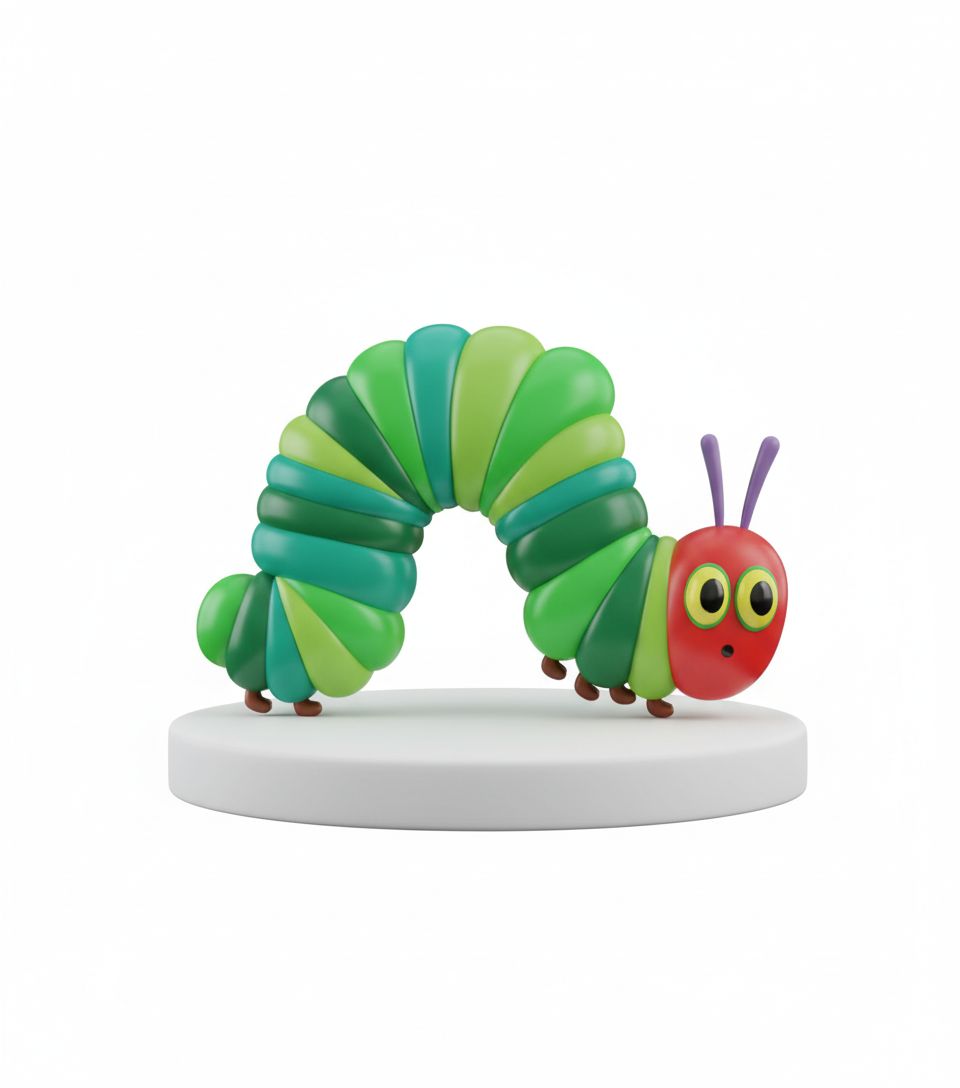 Very Hungry Caterpillar Figurine free 3D printable STL