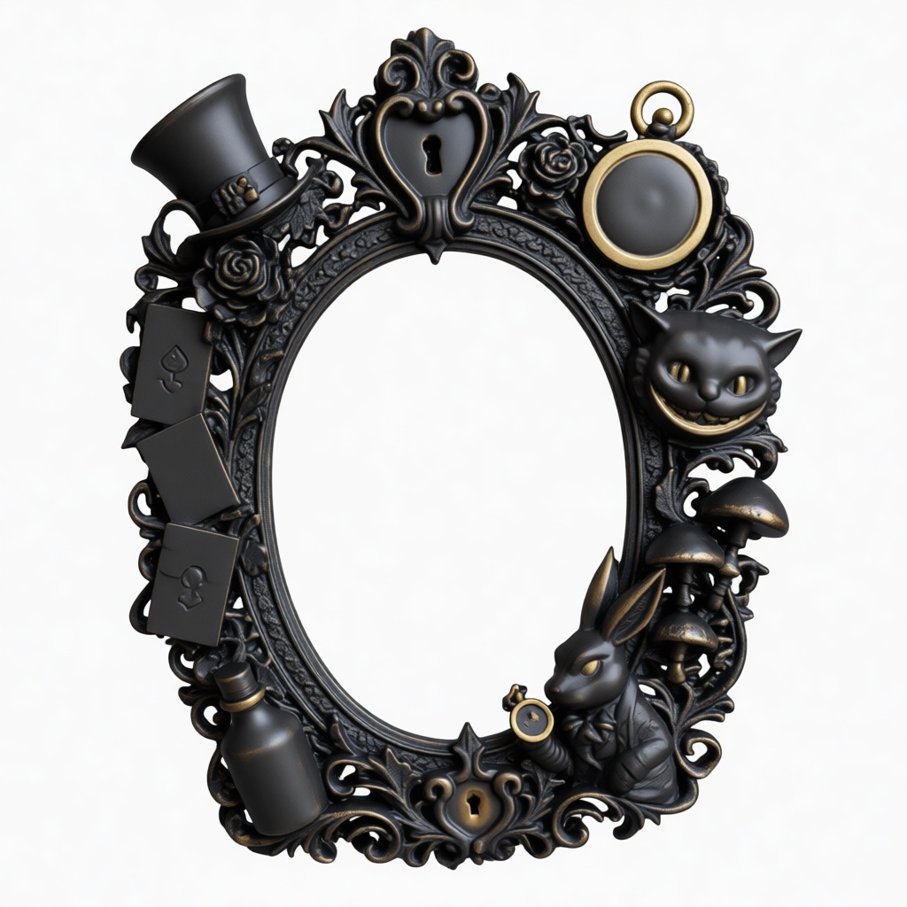 Alice in Wonderland Frame free 3D printable STL