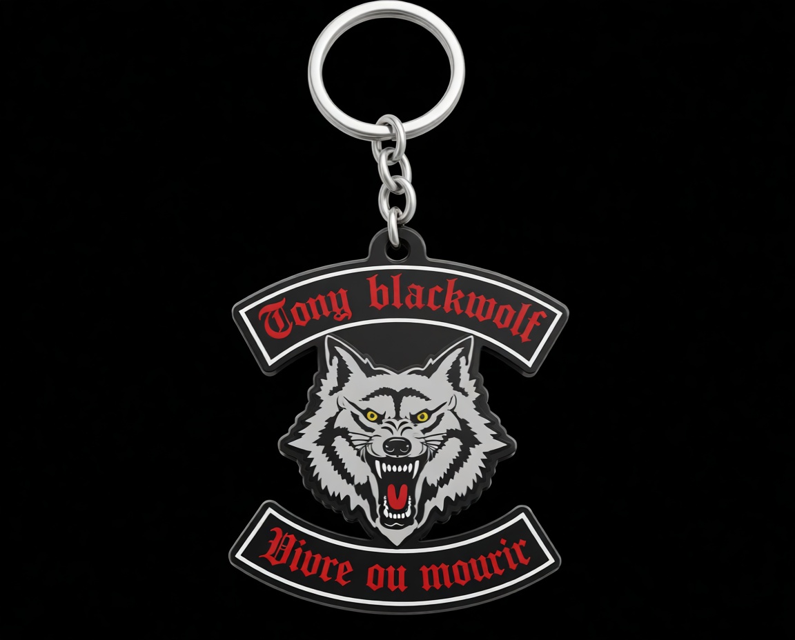 Black Wolf Keychain free 3D printable STL
