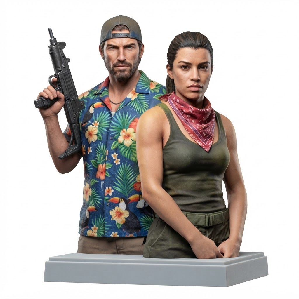 Tommy and Catalina Bust free 3D printable STL
