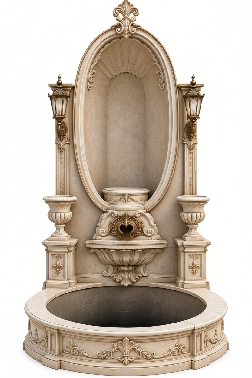 Baroque Decorative Fountain free 3D printable STL