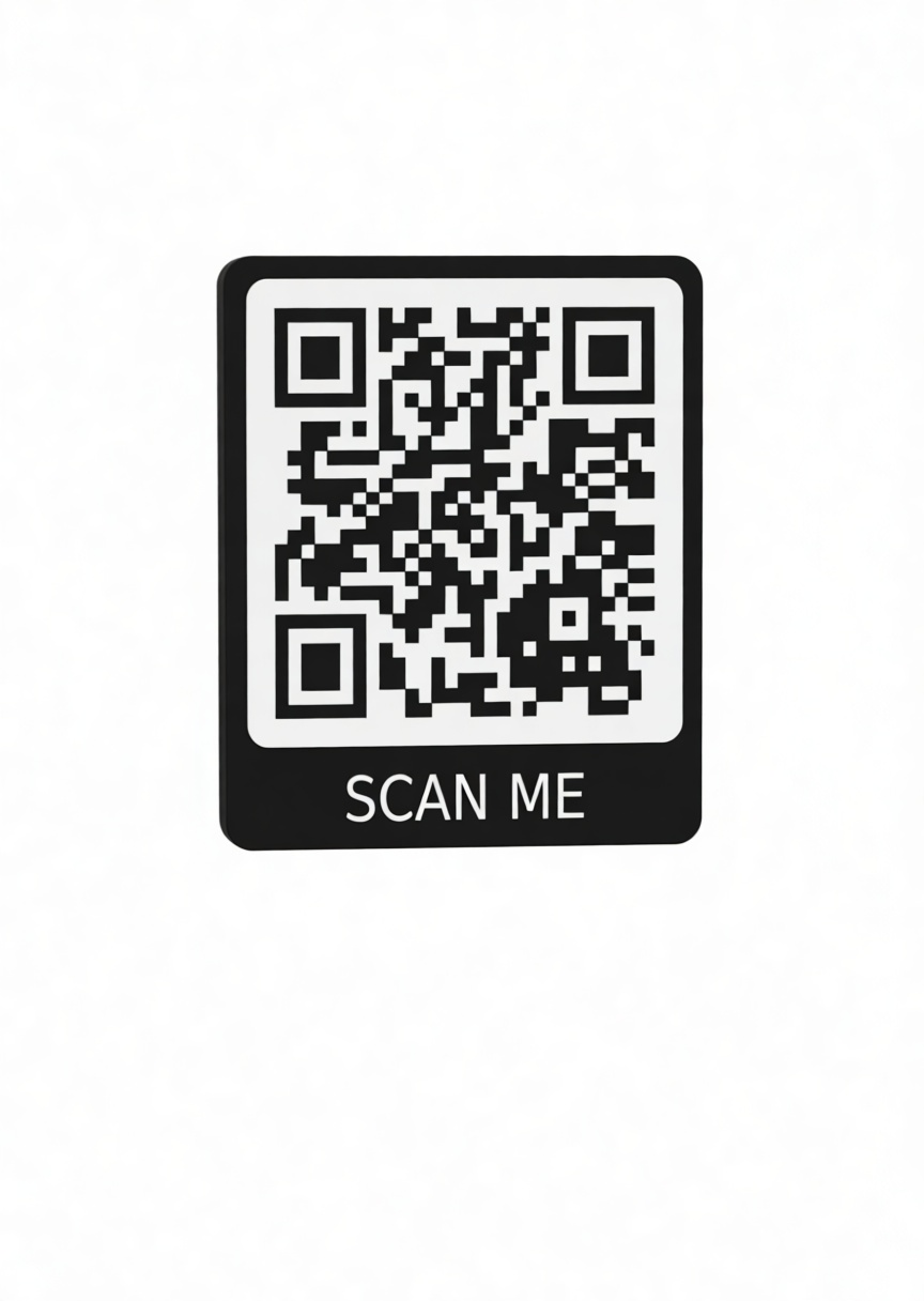 QR Code Sign Model free 3D printable STL