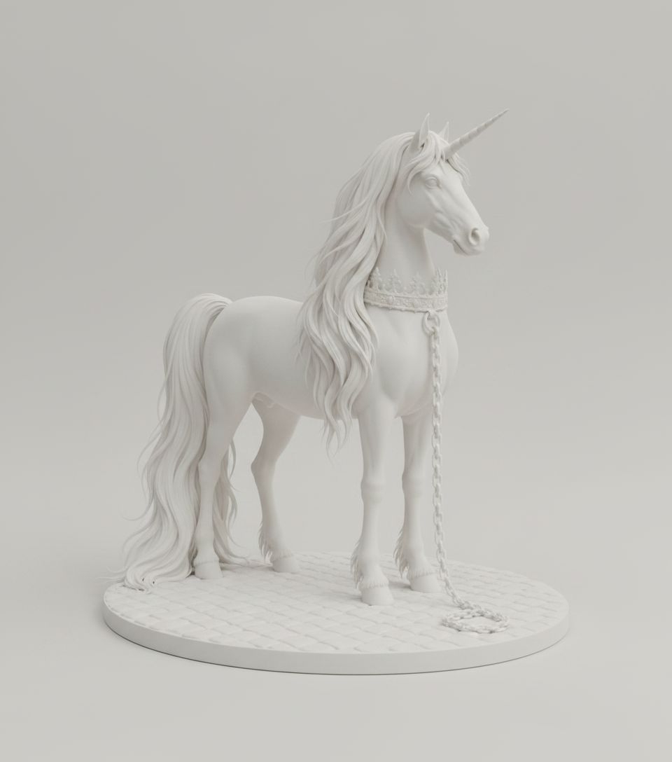 Unicorn Statue Figurine free 3D printable STL