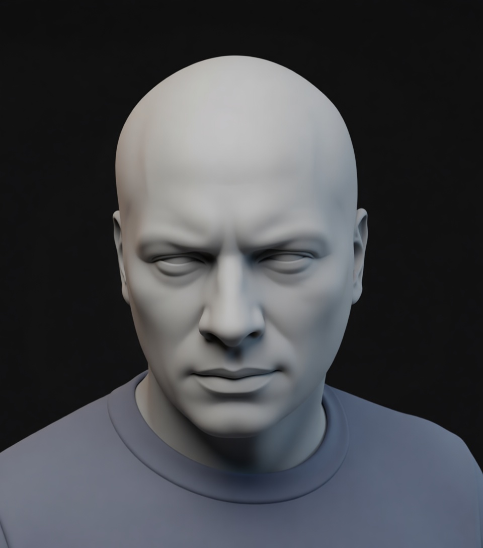Bald Male Bust free 3D printable STL