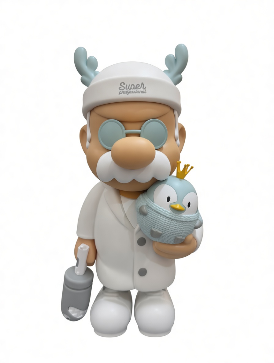 Scientist Figure with Penguin free 3D printable STL