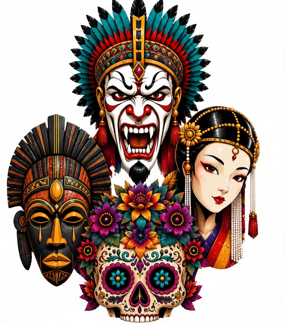 Cultural Masks Collection free 3D printable STL