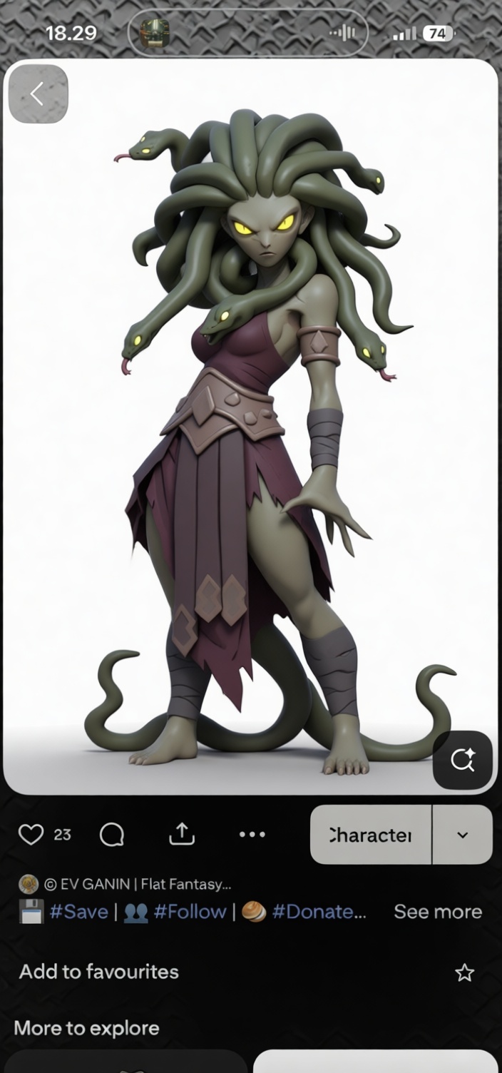 Medusa Figurine free 3D printable STL