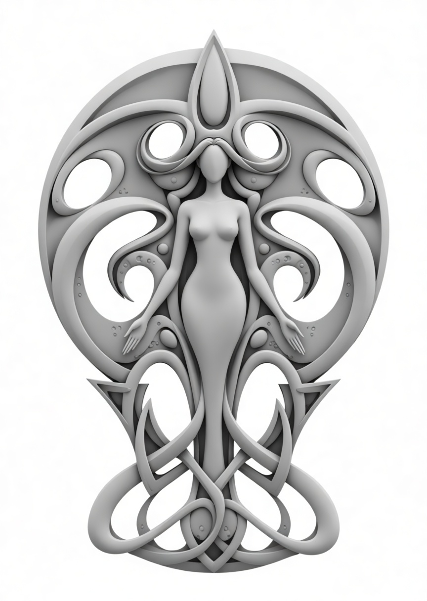 Cthulhu Goddess Figurine free 3D printable STL