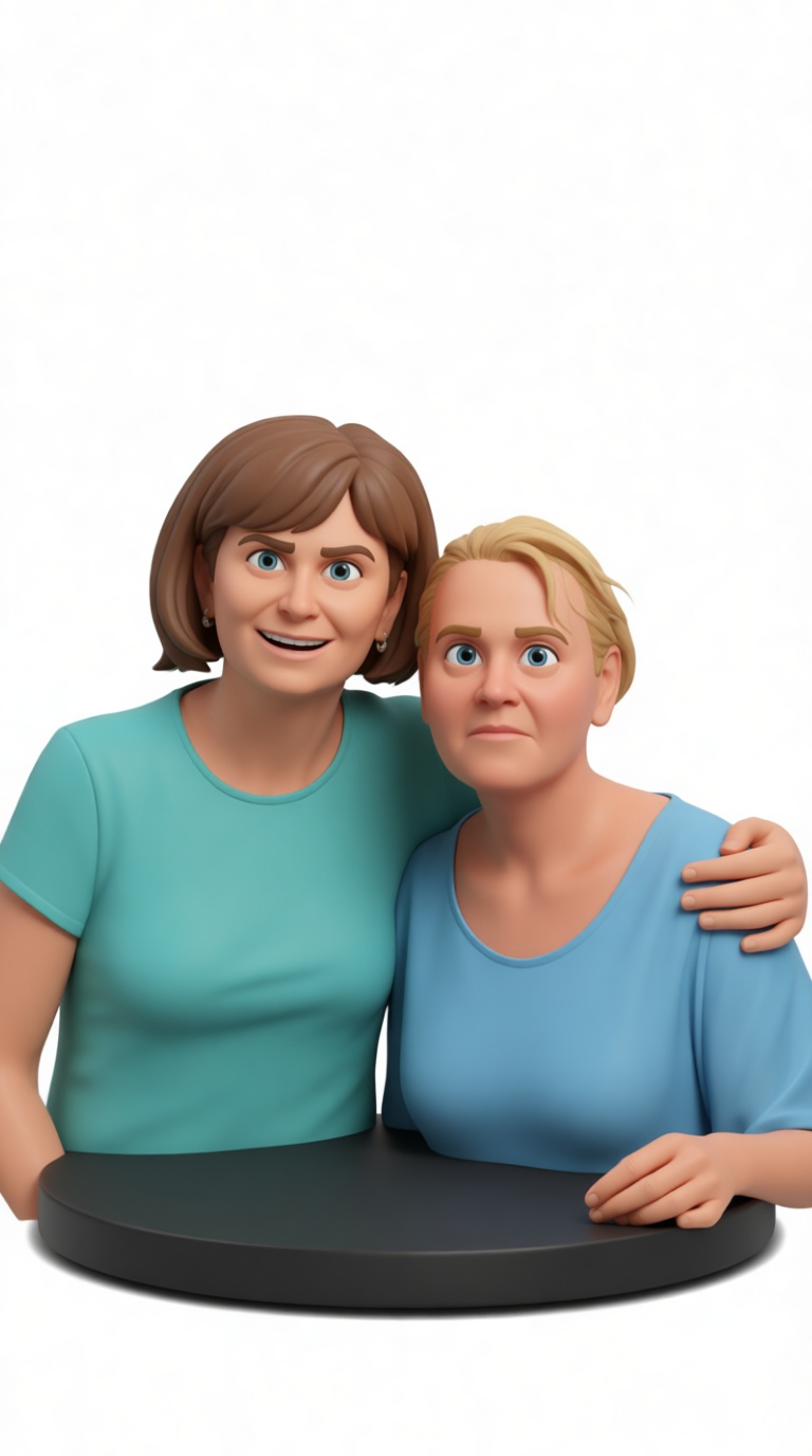 Two Women Bust Figurine free 3D printable STL