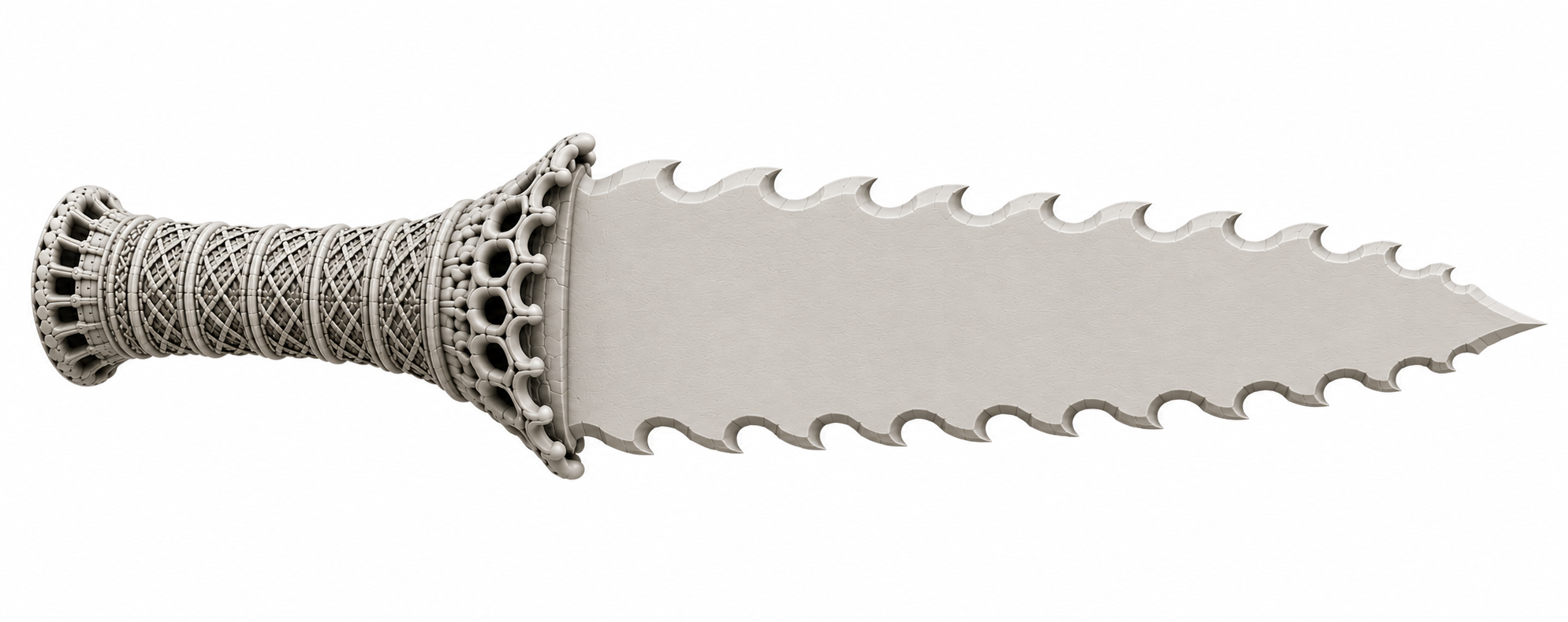 Fantasy Serrated Dagger free 3D printable STL