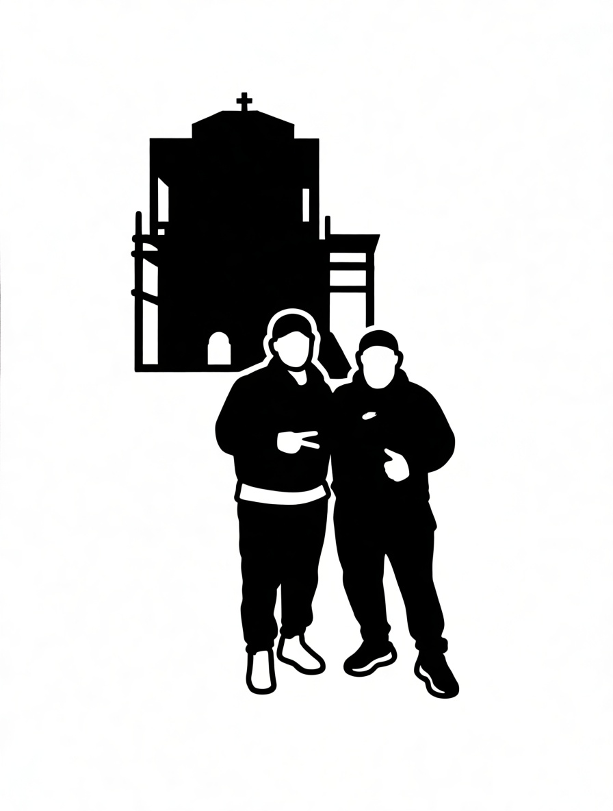 Two Men Silhouette Art free 3D printable STL