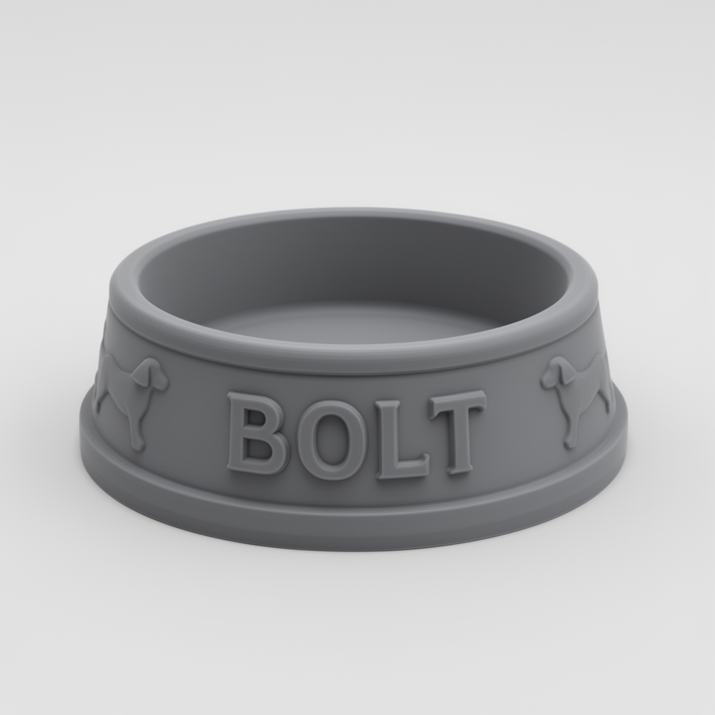 Bolt Fancy Dog Bowl free 3D printable STL