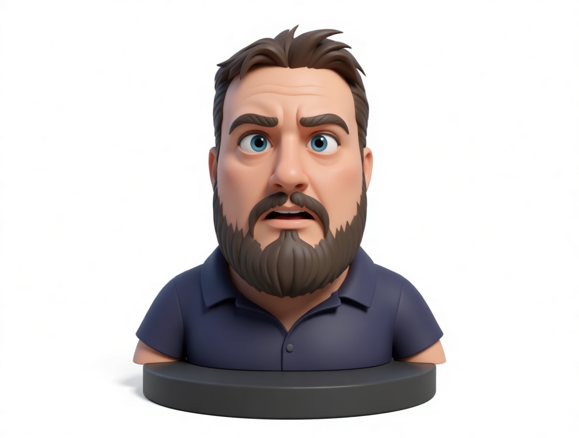 Bearded Man Bust free 3D printable STL