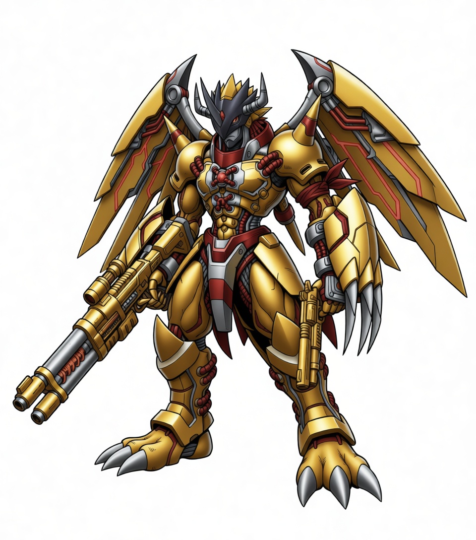 Gallantmon Crimson Mode Figurine free 3D printable STL