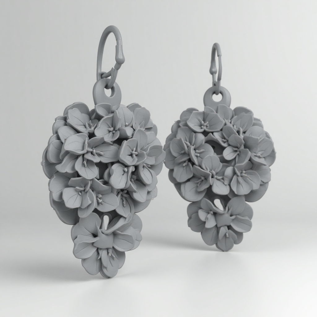 Hydrangea Flower Pendant free 3D printable STL
