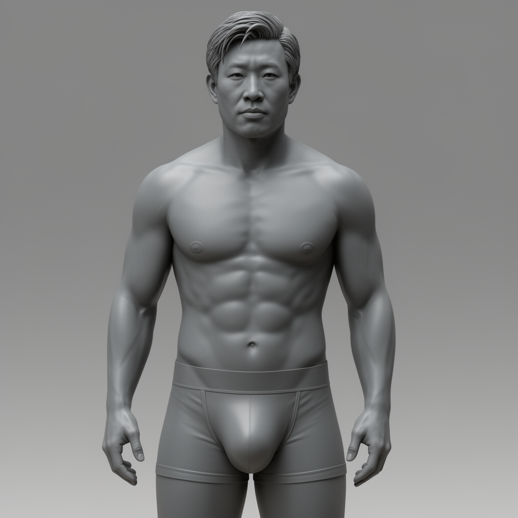 Asian Man Bust free 3D printable STL
