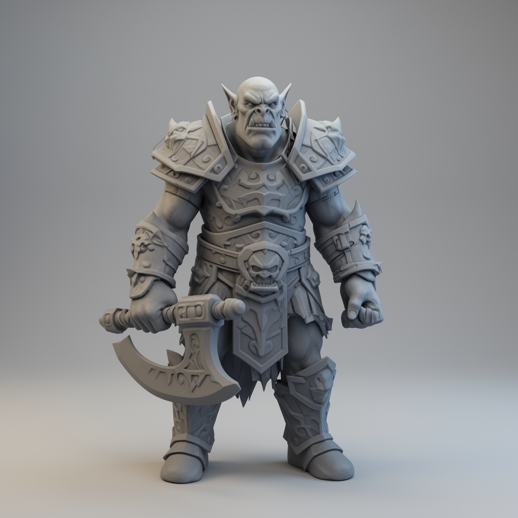 WoW Orc Tier 1 Figurine free 3D printable STL