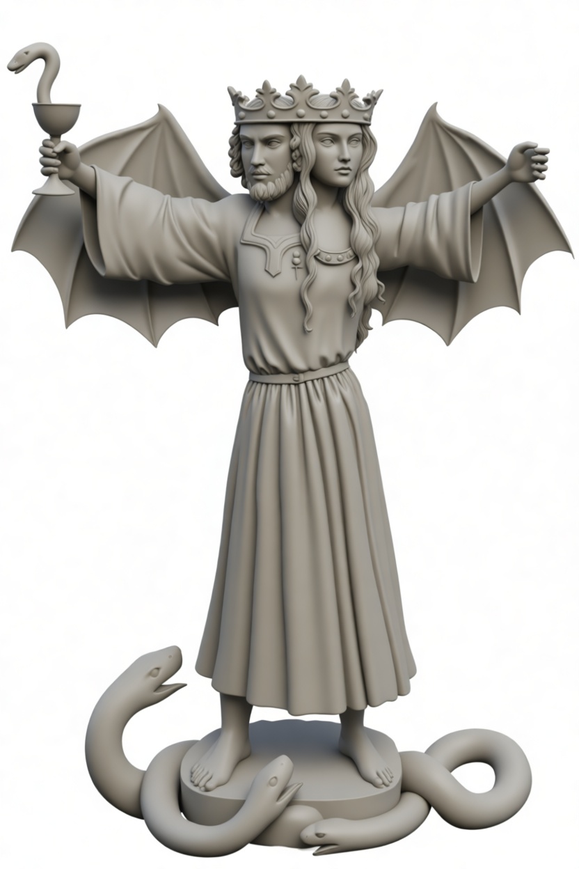 Janus Two-Headed God Figurine free 3D printable STL