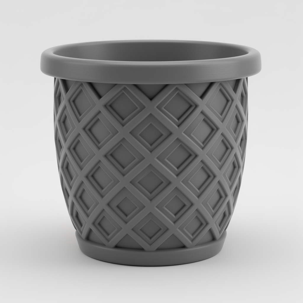 Geometric Pattern Plant Pot free 3D printable STL
