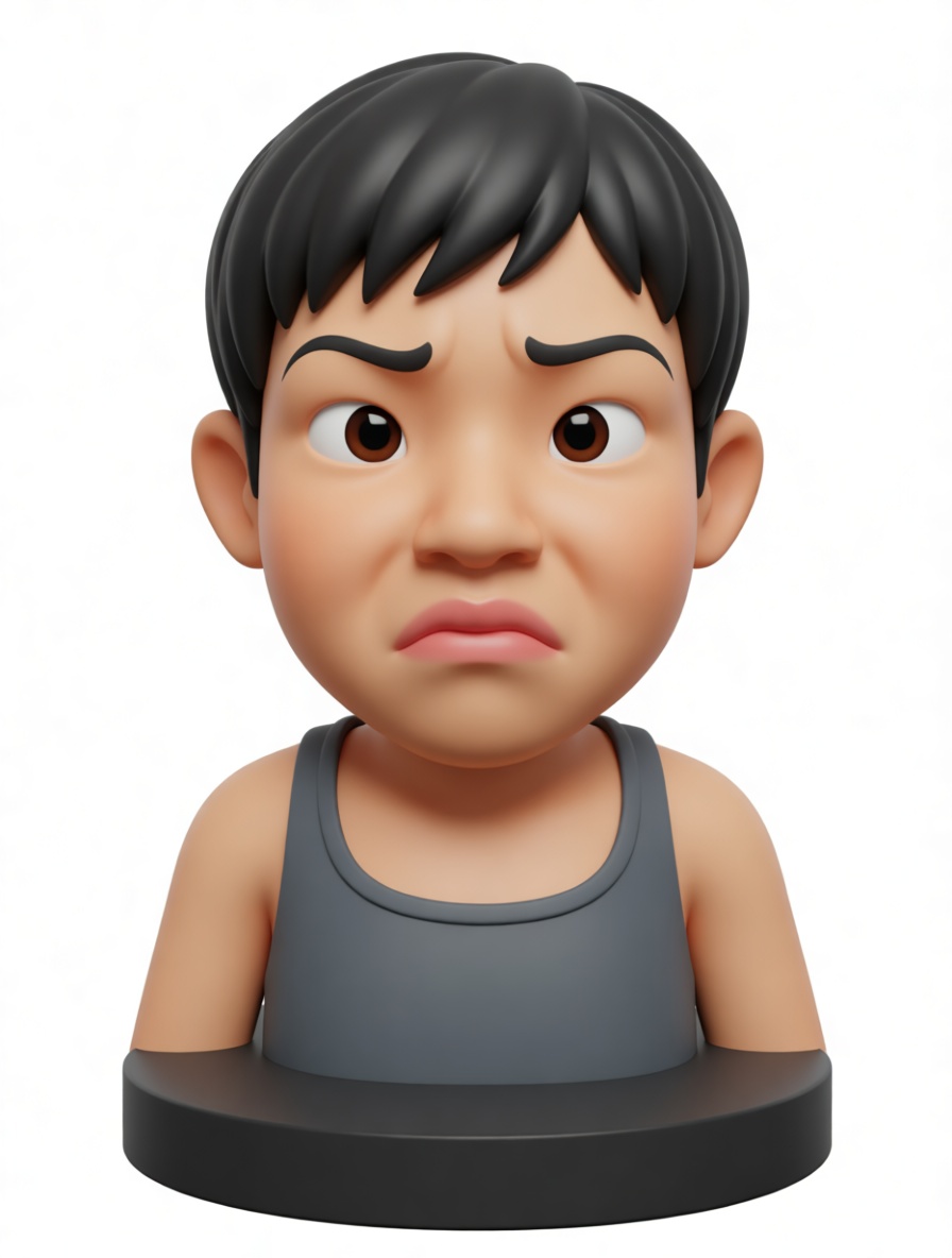 Angry Boy Bust free 3D printable STL