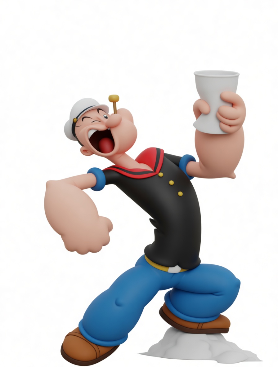Popeye Sailor Figurine free 3D printable STL