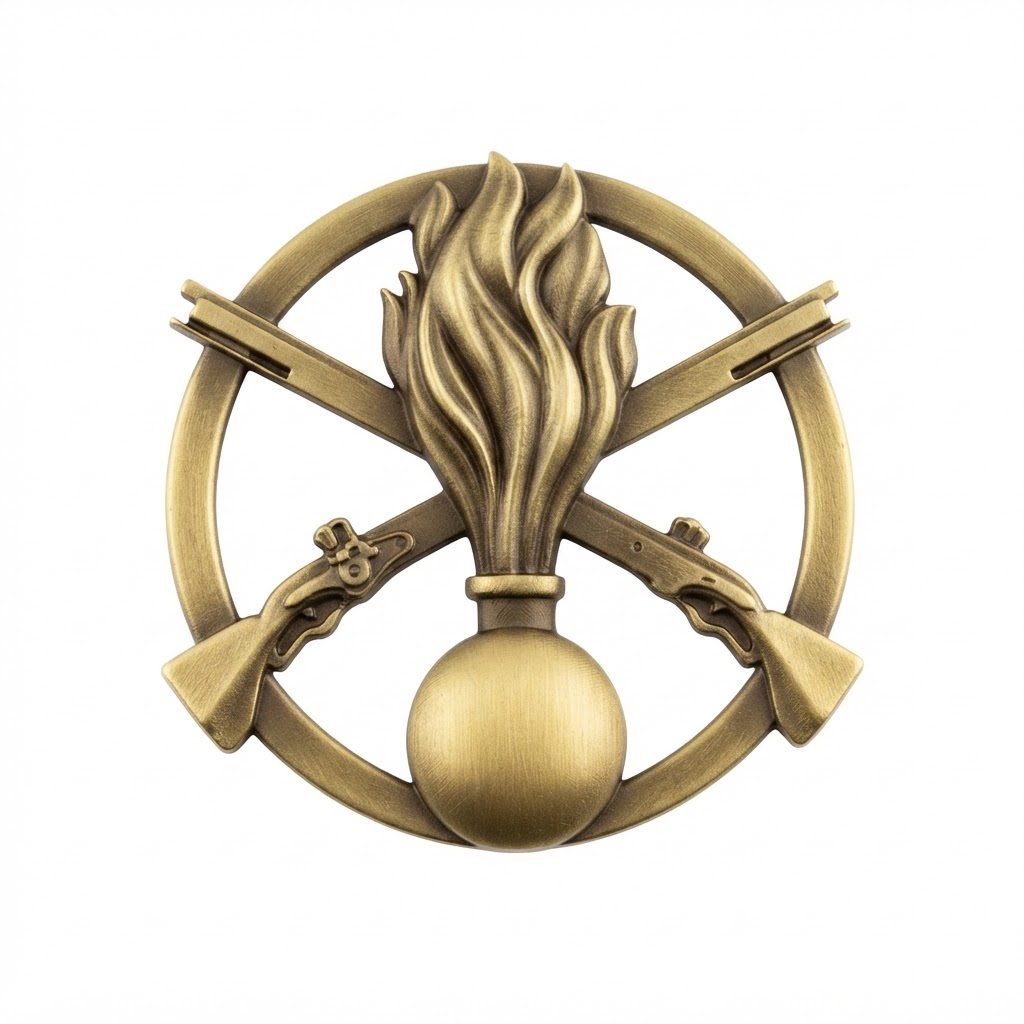 French Infantry Grenade Emblem free 3D printable STL