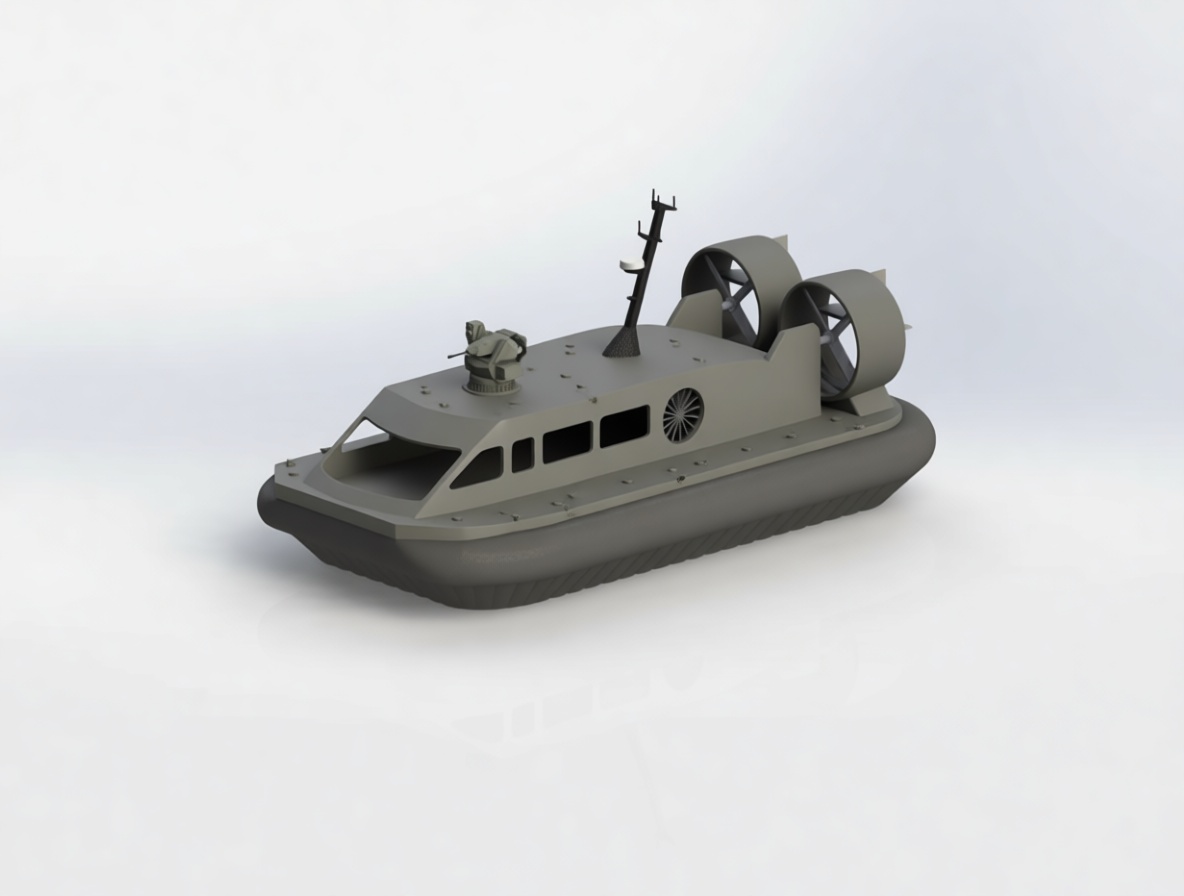 Military Hovercraft Model free 3D printable STL
