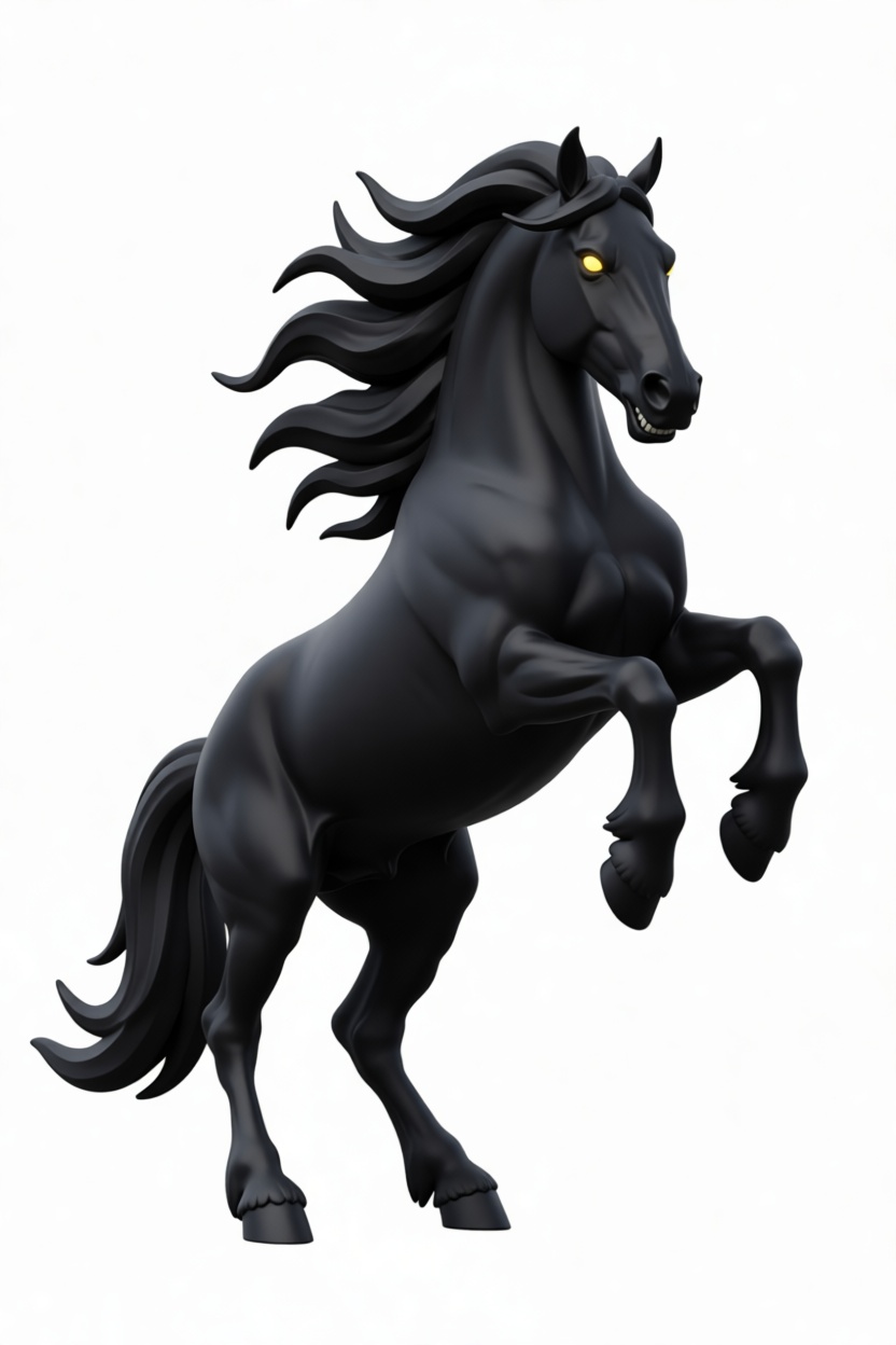 Black Stallion Figurine free 3D printable STL