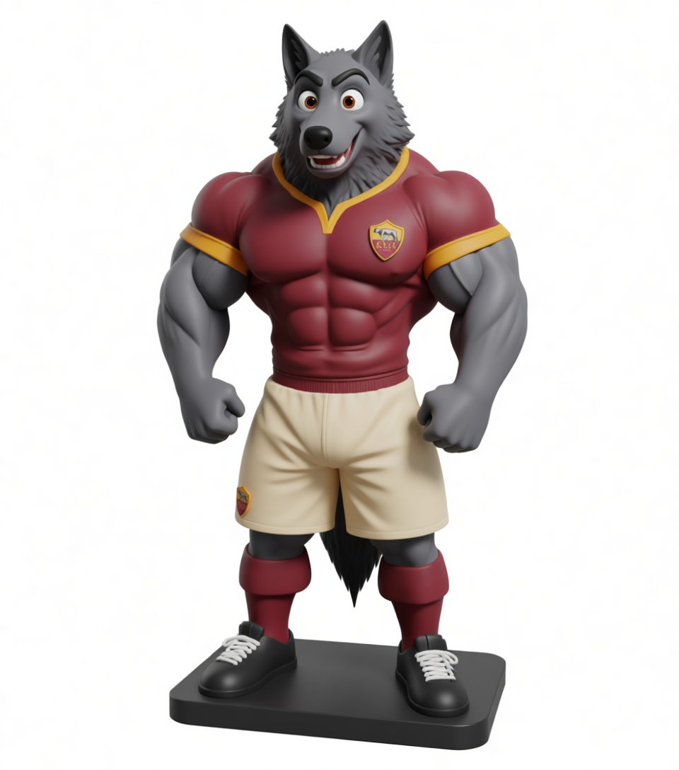 AS Roma Wolf Figurine free 3D printable STL