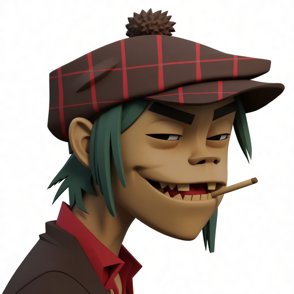 2D Murdoc Niccals Bust free 3D printable STL