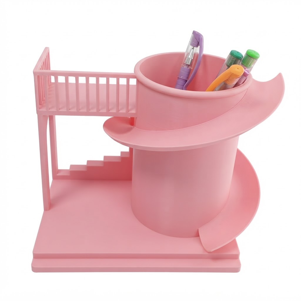 Spiral Staircase Pen Holder free 3D printable STL