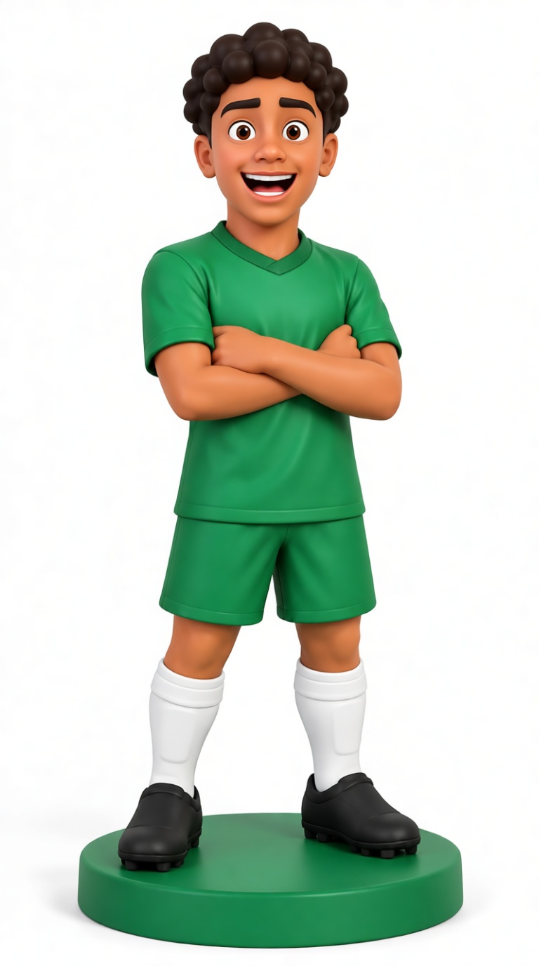 Cartoon Soccer Player Figurine free 3D printable STL