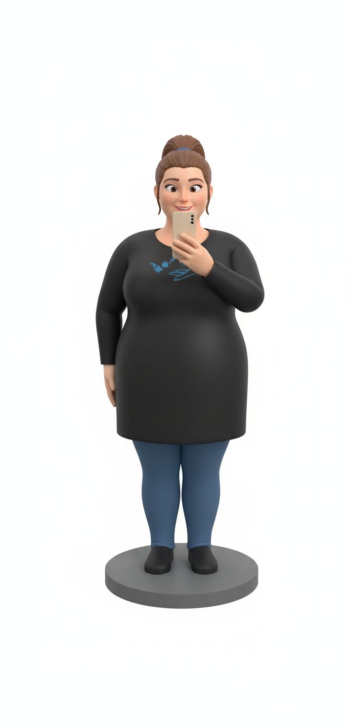 Stylized Plus-Size Woman free 3D printable STL