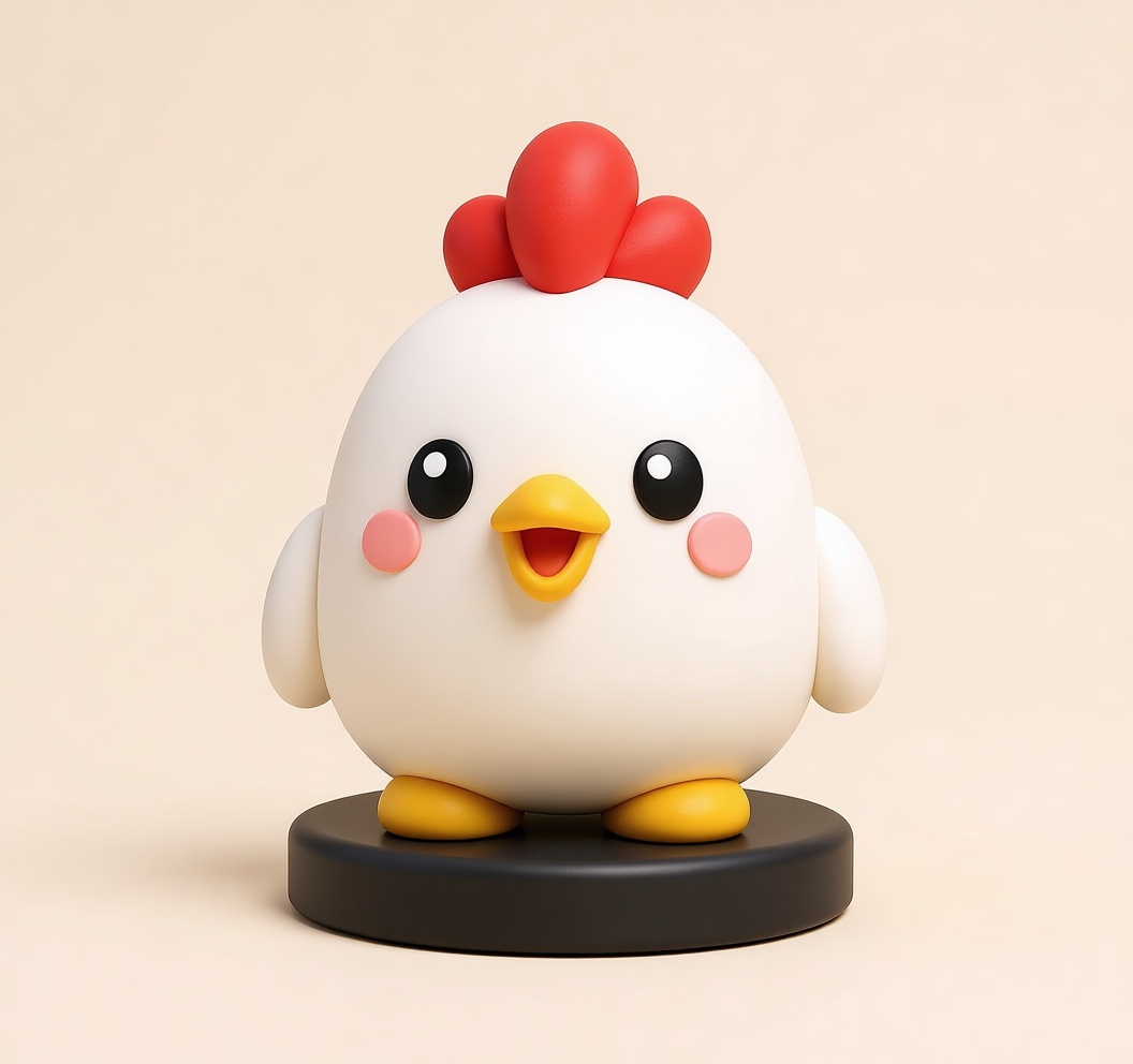 Cute Chicken Figurine free 3D printable STL