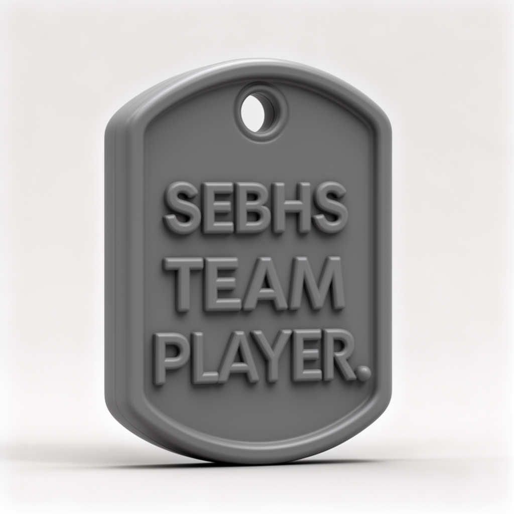 SEBHS Team Player Keychain free 3D printable STL