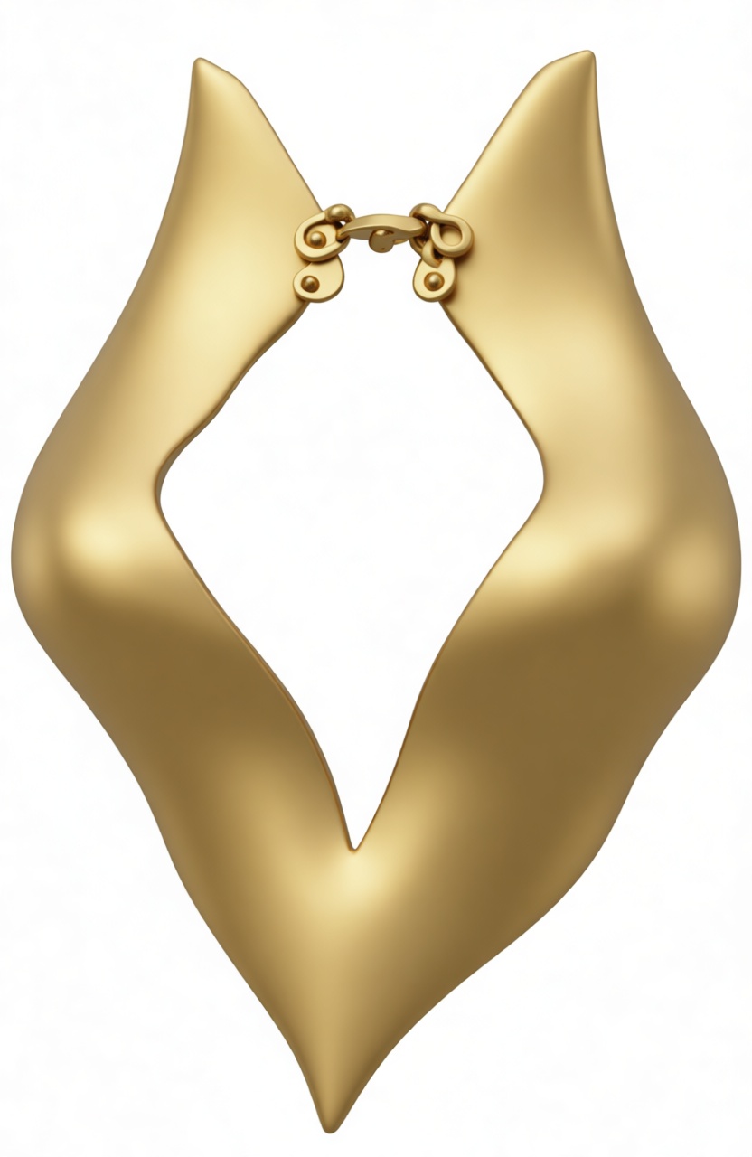 Golden Abstract Necklace free 3D printable STL