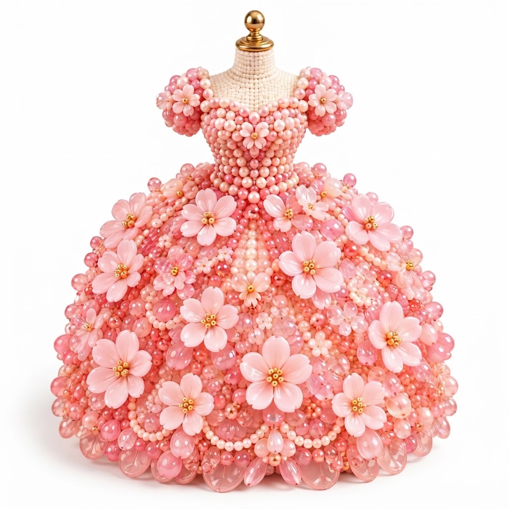 Pearl Flower Dress Sculpture free 3D printable STL