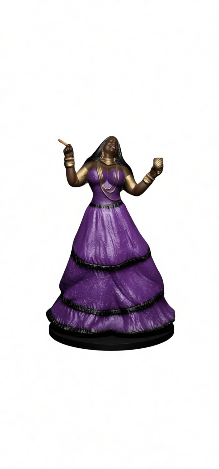 Woman in Purple Dress Figurine free 3D printable STL
