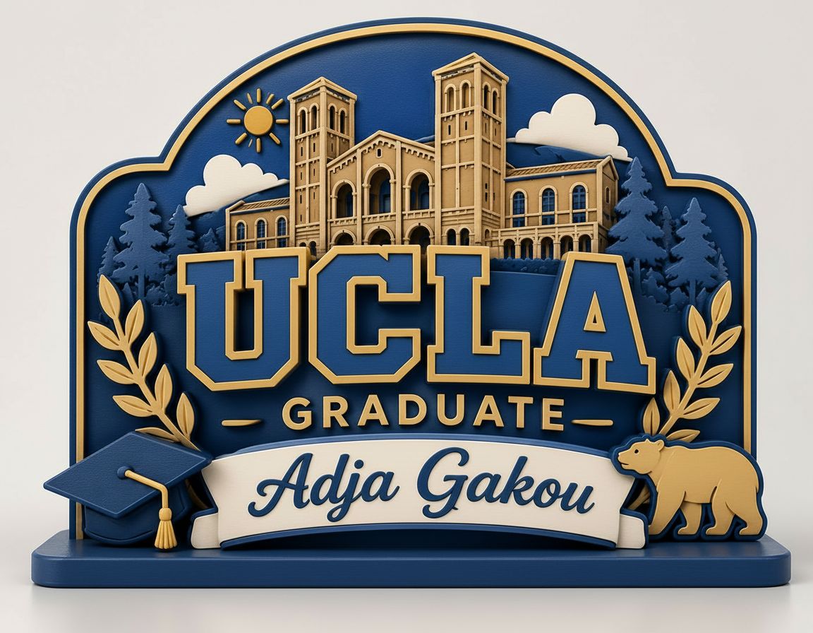 UCLA Graduate Plaque free 3D printable STL