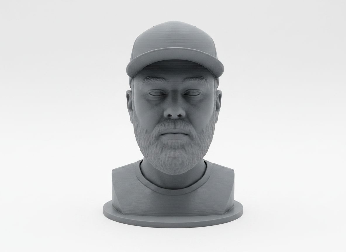 Bearded Man Bust free 3D printable STL