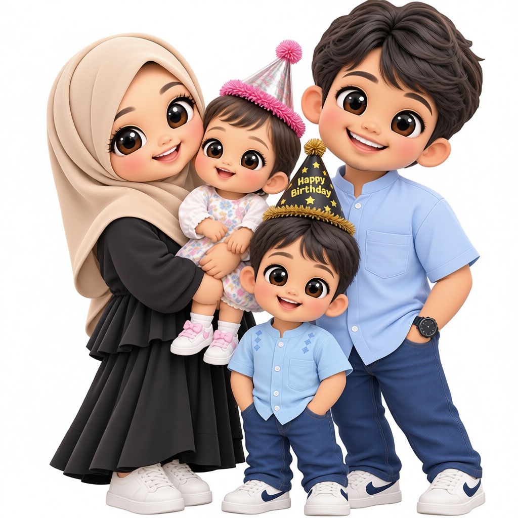 Happy Family Figurines free 3D printable STL
