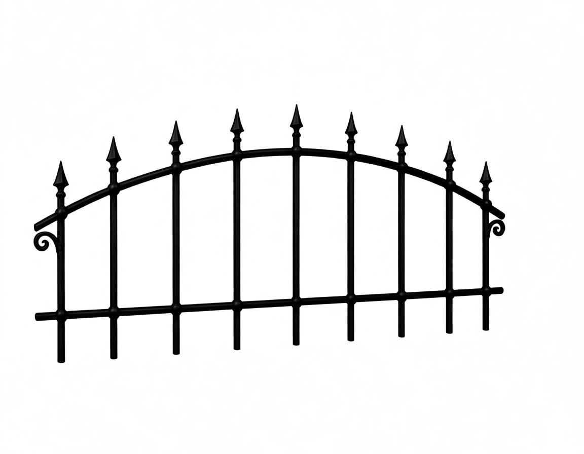 Wrought Iron Fence Section free 3D printable STL